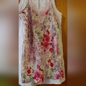 Floral Pink Lace-Trim Women's Sleepwear